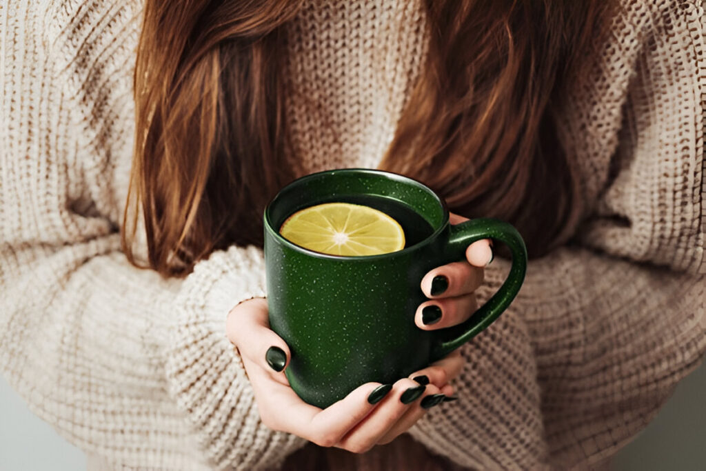 Drinking Warm Water with Lemon